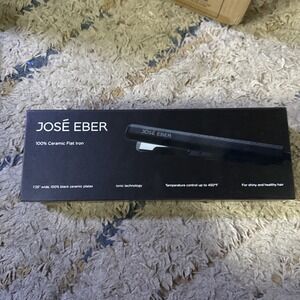 Jose Eber Ceramic Flat Iron 1.25" Ionic Hair Straightener 450°F Black NEW